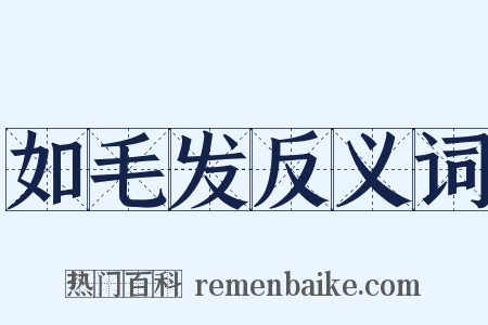 如毛发反义词是什么意思的图片